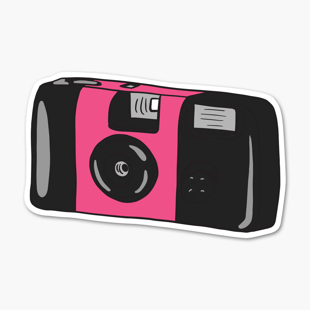 Disposable Camera Sticker Durable Vinyl Sticker Whatever Forever Press